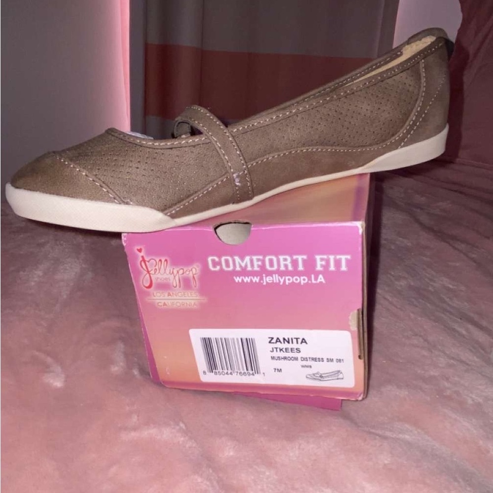 Comfort slip jelly pop flats